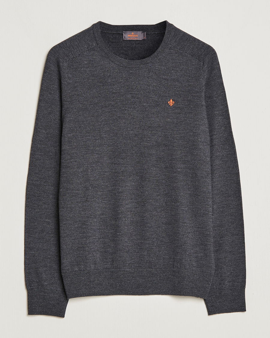 Herr | | Morris | Merino O-Neck Grey