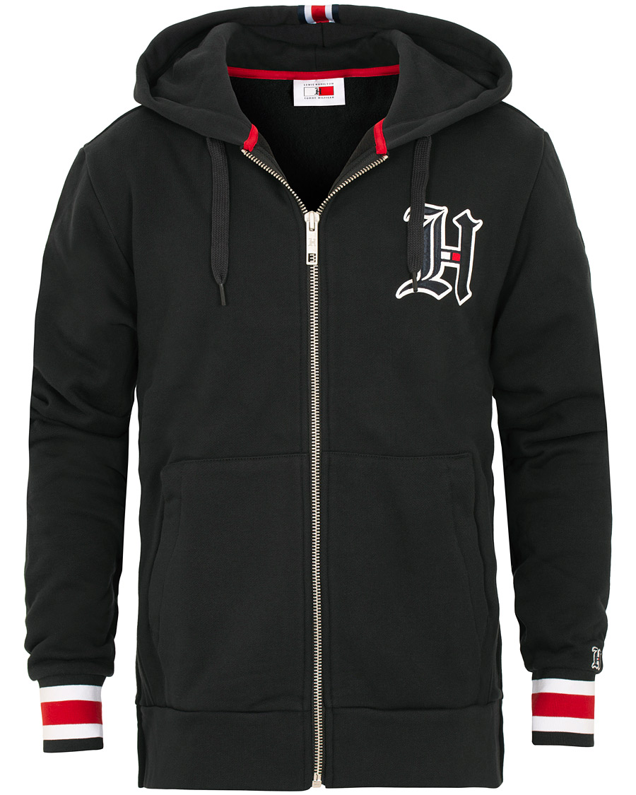 Herr | Tröjor | Tommy Hilfiger | Lewis Hamilton Logo Zip Hoodie Jet Black
