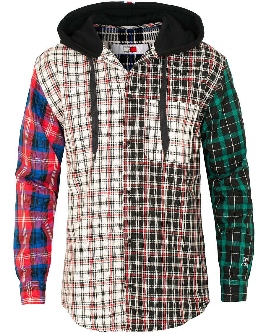 Herr | Tröjor | Tommy Hilfiger | Lewis Hamilton Plaid Hoodie Shirt Barbados Cherry