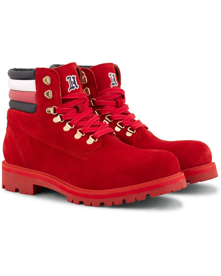 Herr | Tommy Hilfiger Lewis Hamilton Suede Hiking Boot Barbados Cherry | Tommy Hilfiger | Lewis Hamilton Suede Hiking Boot Barbados Cherry