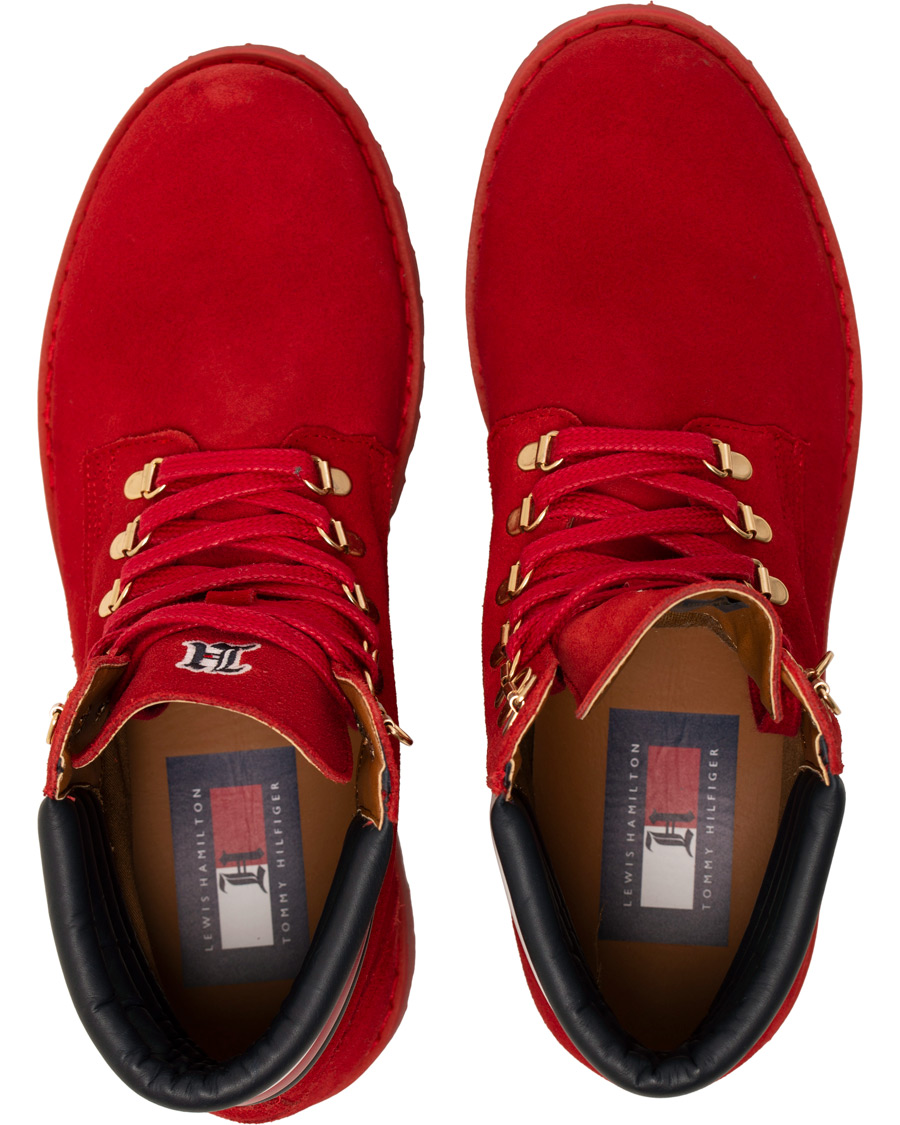 Herr | Tommy Hilfiger Lewis Hamilton Suede Hiking Boot Barbados Cherry | Tommy Hilfiger | Lewis Hamilton Suede Hiking Boot Barbados Cherry