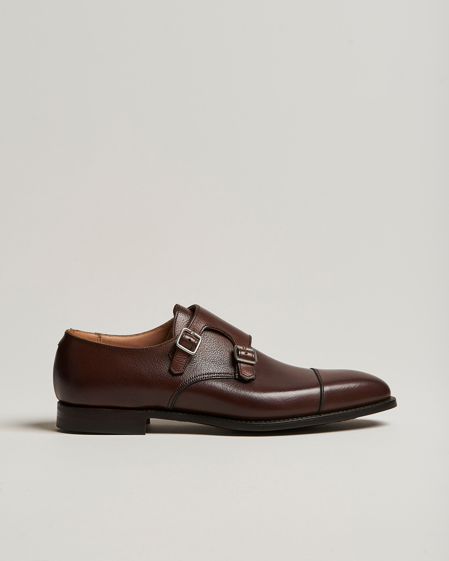 Herr | Munkskor | Crockett & Jones | Lowndes Monkstrap City Sole Dark Brown Calf