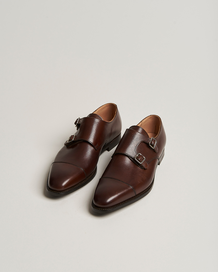 Herr | Best of British | Crockett & Jones | Lowndes Monkstrap City Sole Dark Brown Calf