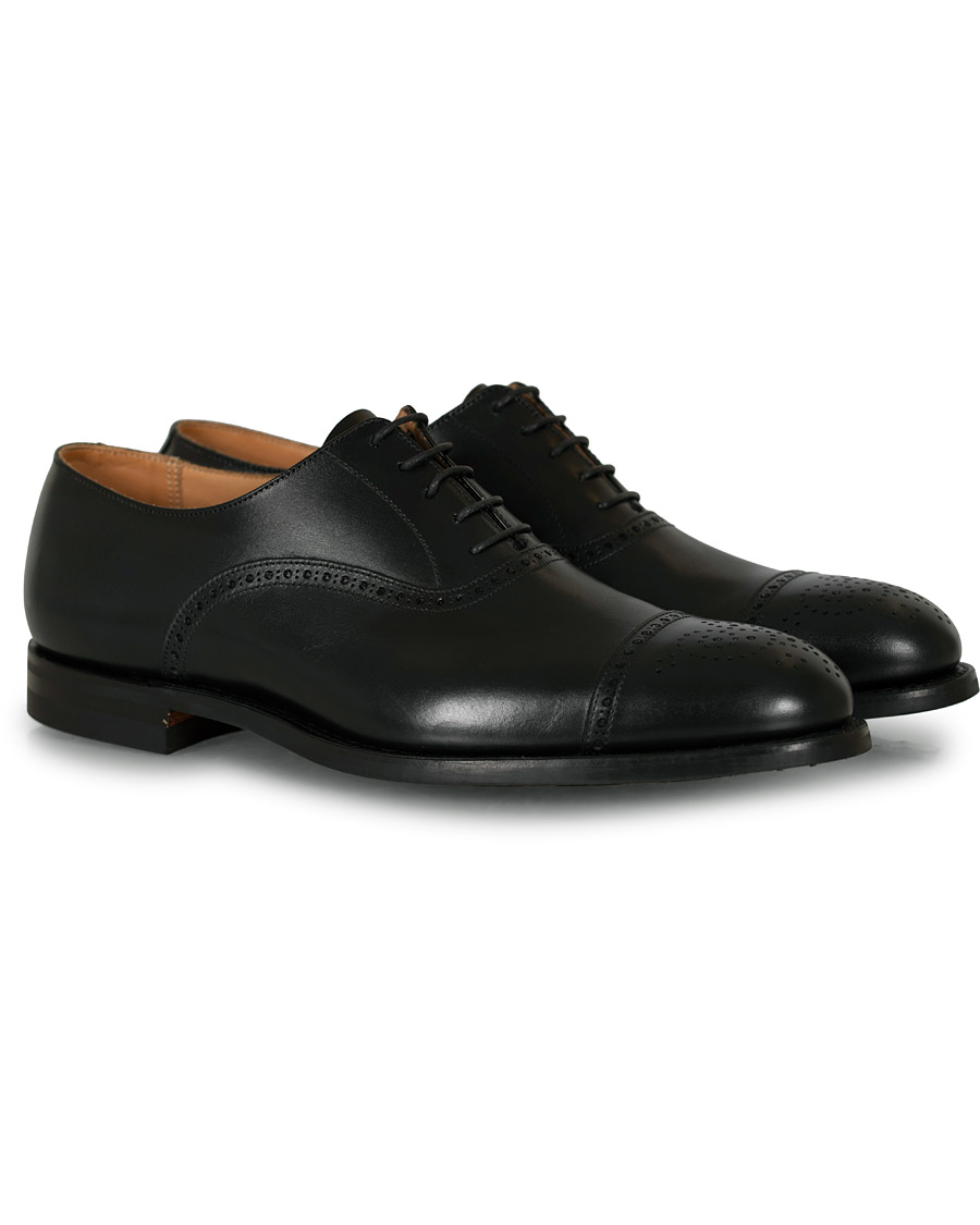 Herr | Crockett & Jones Hatton Brogue City Sole Black Calf | Crockett & Jones | Hatton Brogue City Sole Black Calf