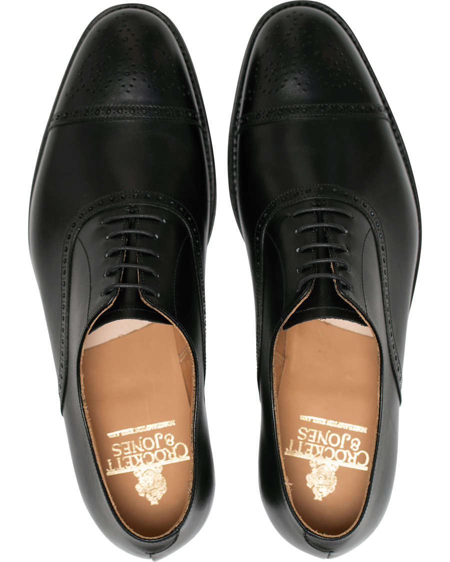 Herr | Crockett & Jones Hatton Brogue City Sole Black Calf | Crockett & Jones | Hatton Brogue City Sole Black Calf