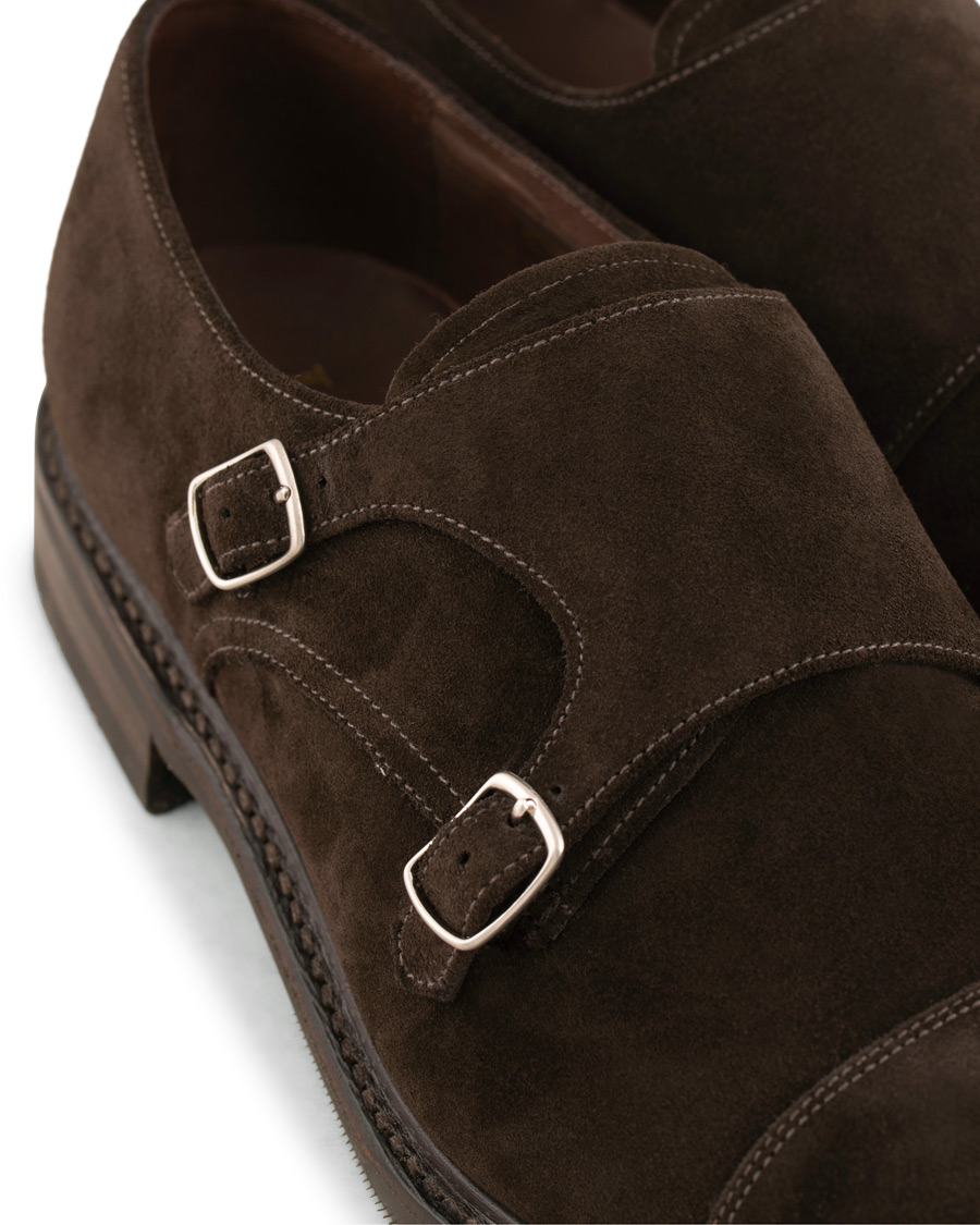 Herr | Loake 1880 Benedict Shadow Sole Monkstrap Dark Brown Suede | Loake 1880 | Benedict Shadow Sole Monkstrap Dark Brown Suede