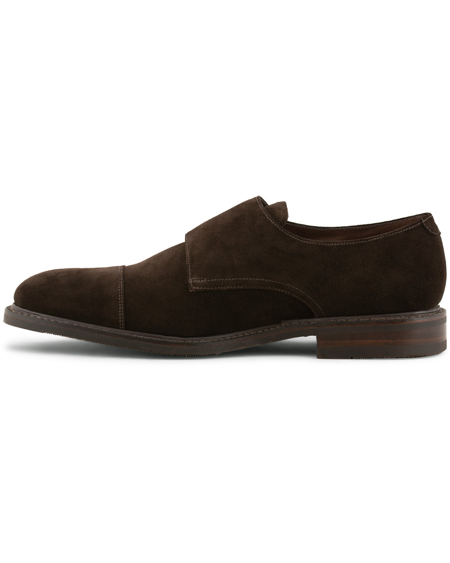 Herr | Loake 1880 Benedict Shadow Sole Monkstrap Dark Brown Suede | Loake 1880 | Benedict Shadow Sole Monkstrap Dark Brown Suede
