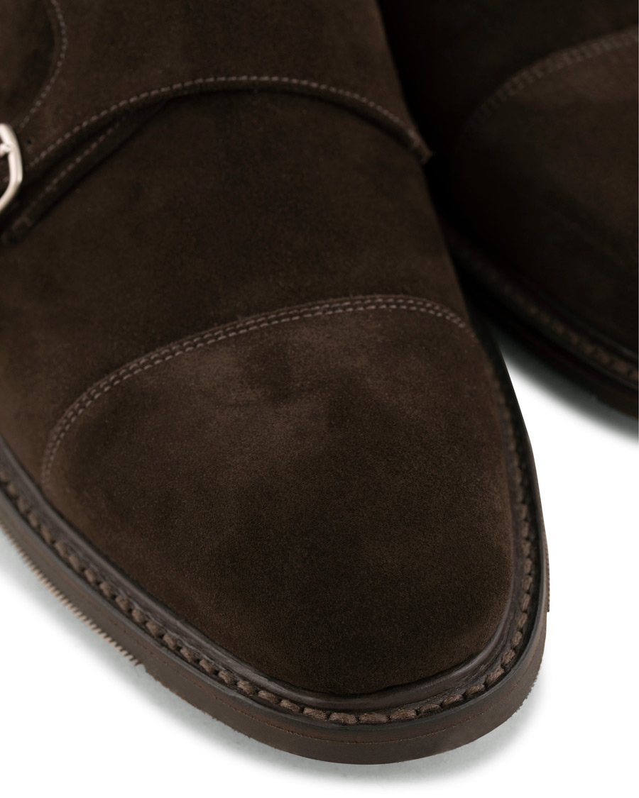 Herr | Loake 1880 Benedict Shadow Sole Monkstrap Dark Brown Suede | Loake 1880 | Benedict Shadow Sole Monkstrap Dark Brown Suede
