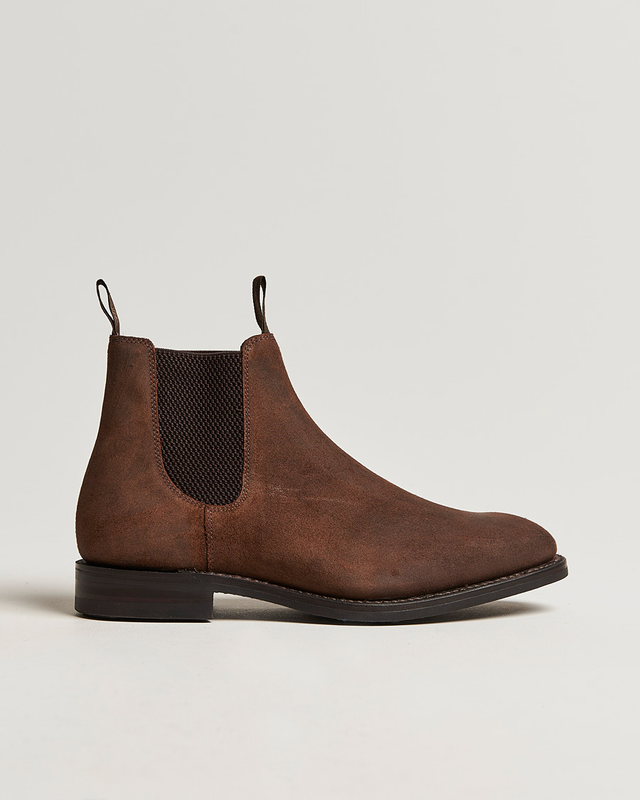 Herr | Loake 1880 Chatsworth Chelsea Boot Brown Waxed Suede | Loake 1880 | Chatsworth Chelsea Boot Brown Waxed Suede
