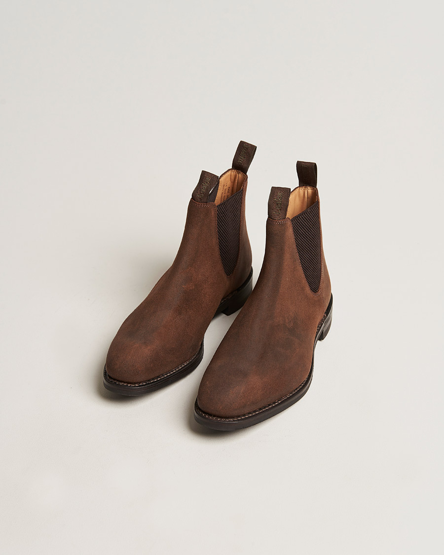 Herr | Best of British | Loake 1880 | Chatsworth Chelsea Boot Brown Waxed Suede
