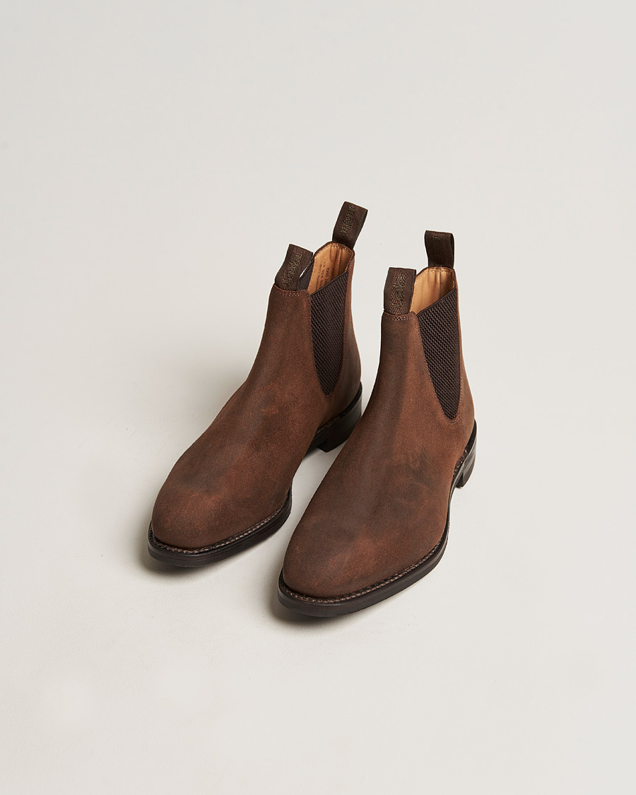 Herr | Loake 1880 Chatsworth Chelsea Boot Brown Waxed Suede | Loake 1880 | Chatsworth Chelsea Boot Brown Waxed Suede