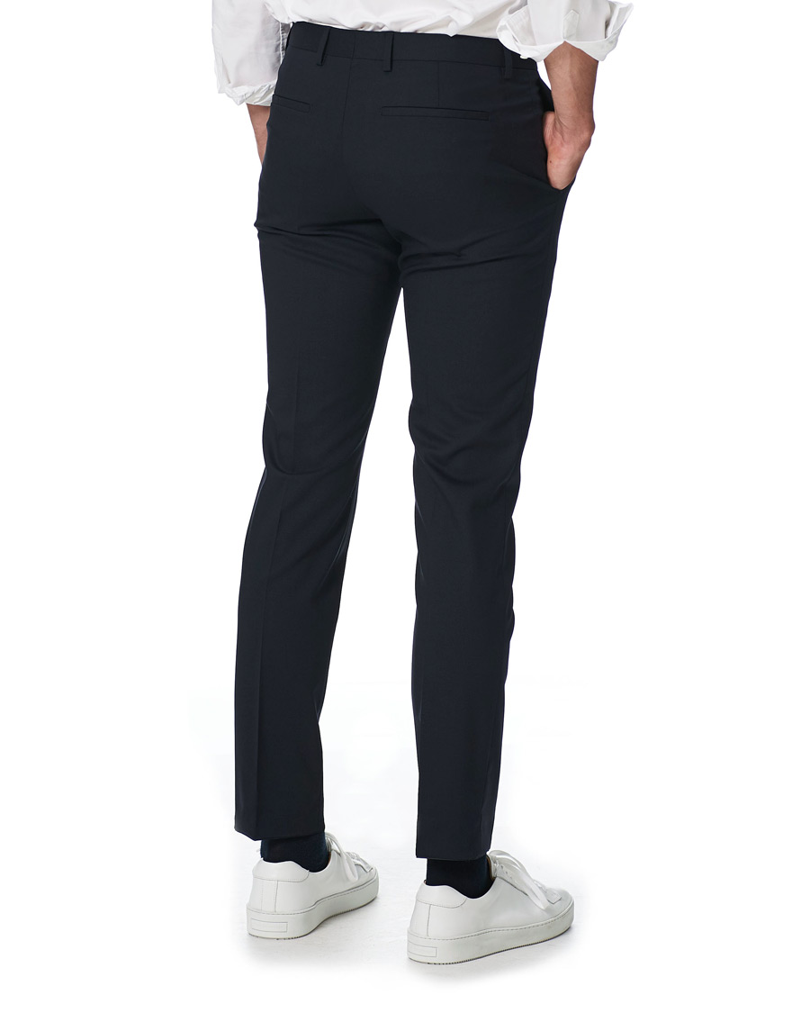 Herr | Byxor | Calvin Klein | Wool Stretch Trousers Midnight Navy