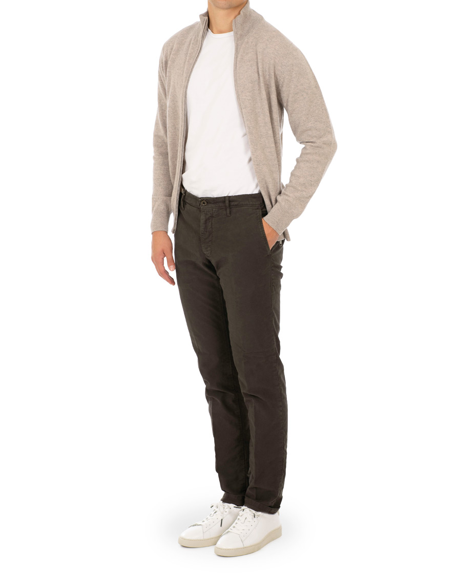 Herr | Tröjor | Soft Goat | Cashmere Full-zip Light Taupe