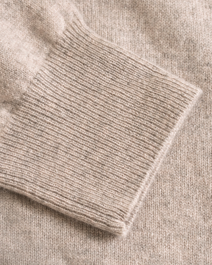 Herr | Tröjor | Soft Goat | Cashmere Full-zip Light Taupe