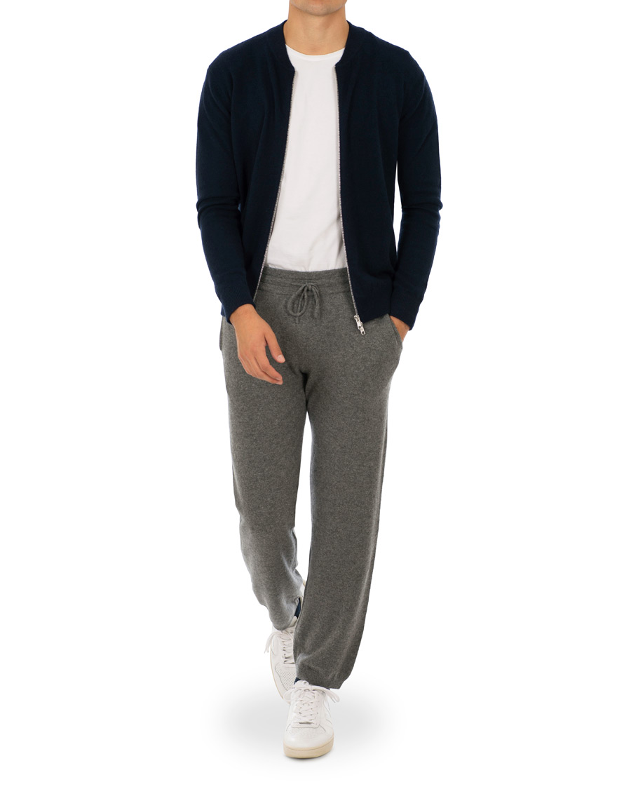Herr | Byxor | Soft Goat | Cashmere Pants Dark Grey