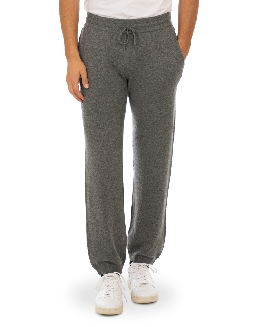 Herr | Byxor | Soft Goat | Cashmere Pants Dark Grey