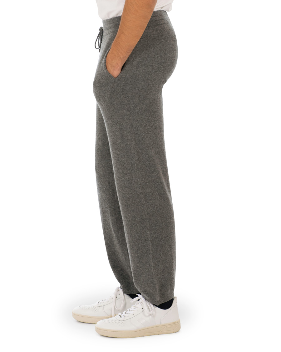 Herr | Byxor | Soft Goat | Cashmere Pants Dark Grey