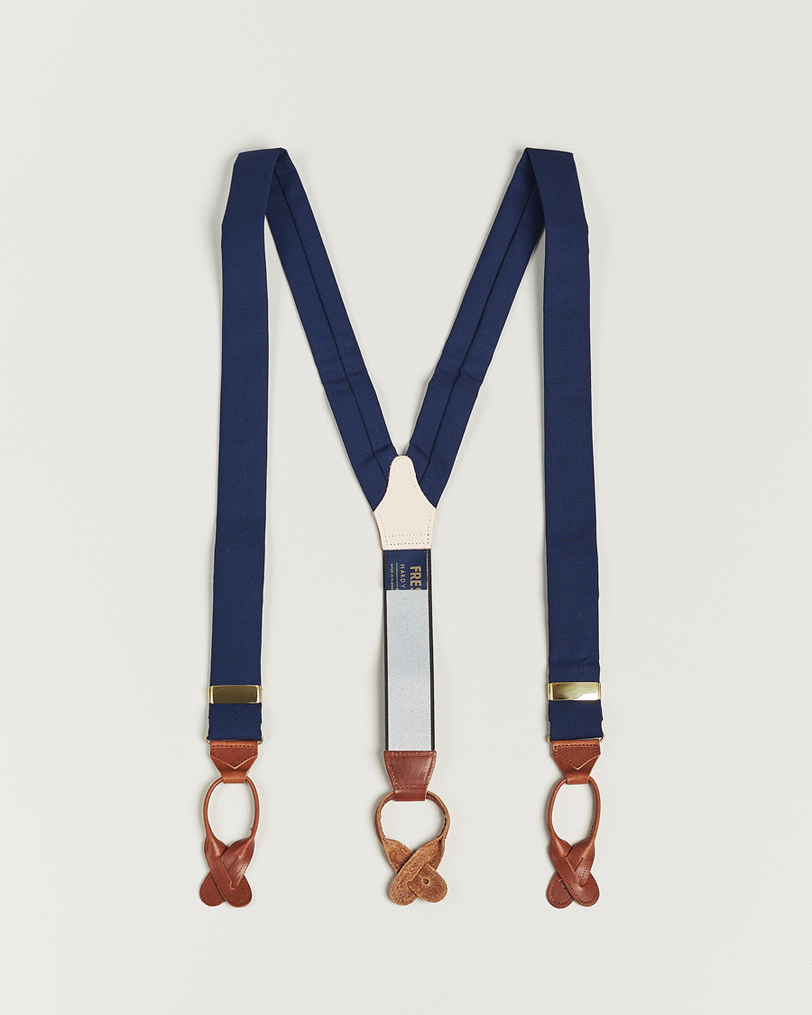 Herr | Hängslen | Albert Thurston | Fresco Braces 38mm Royal Blue