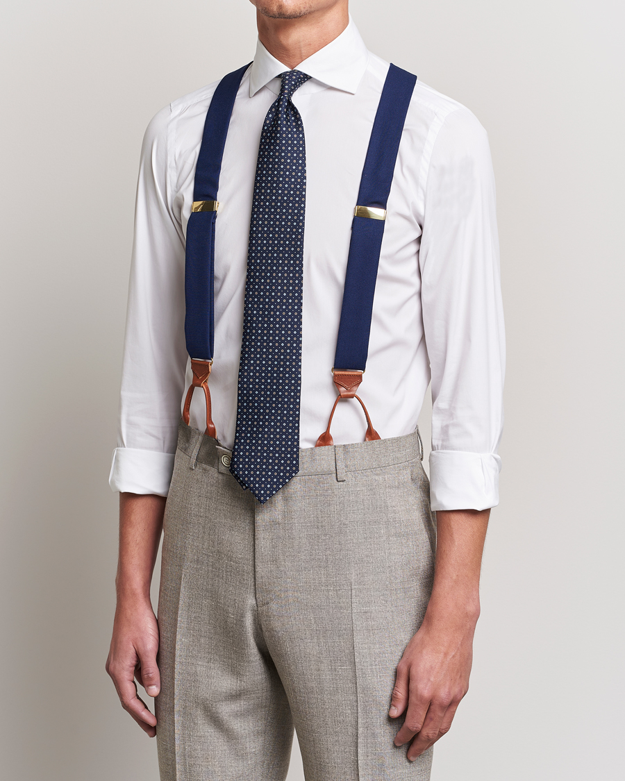 Herr | Hängslen | Albert Thurston | Fresco Braces 38mm Royal Blue