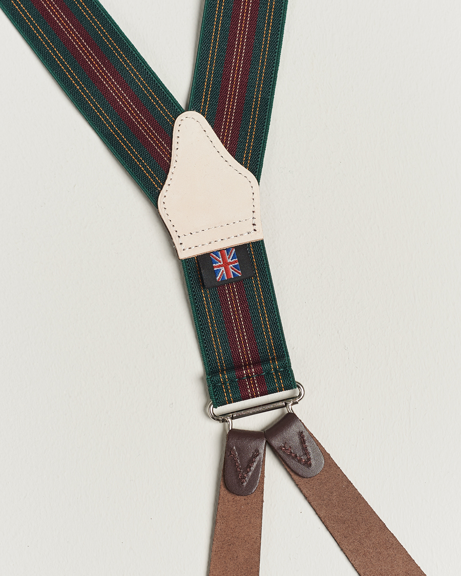 Herr | Albert Thurston Flat End Army Braces 35mm Green | Albert Thurston | Flat End Army Braces 35mm Green