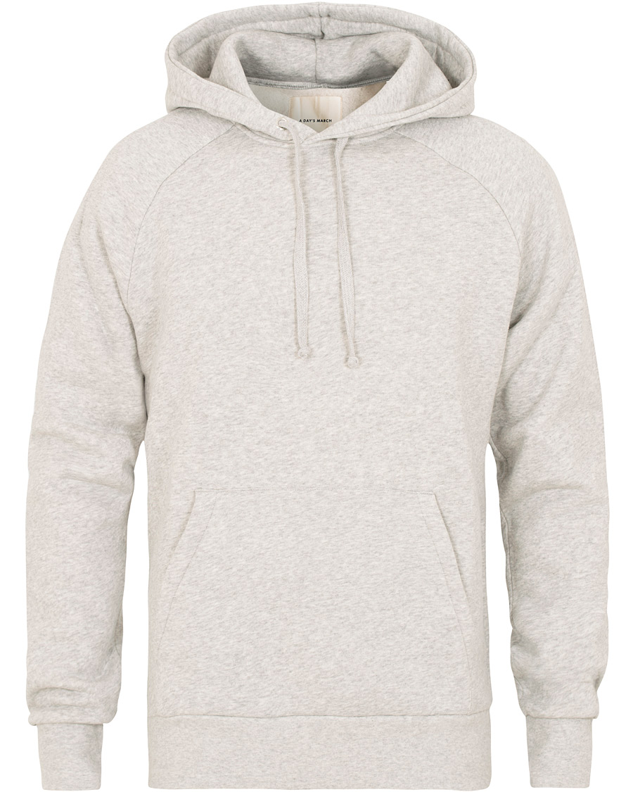 Herr | Tröjor | A Day's March | Hoodie Sweatshirt Grey Melange