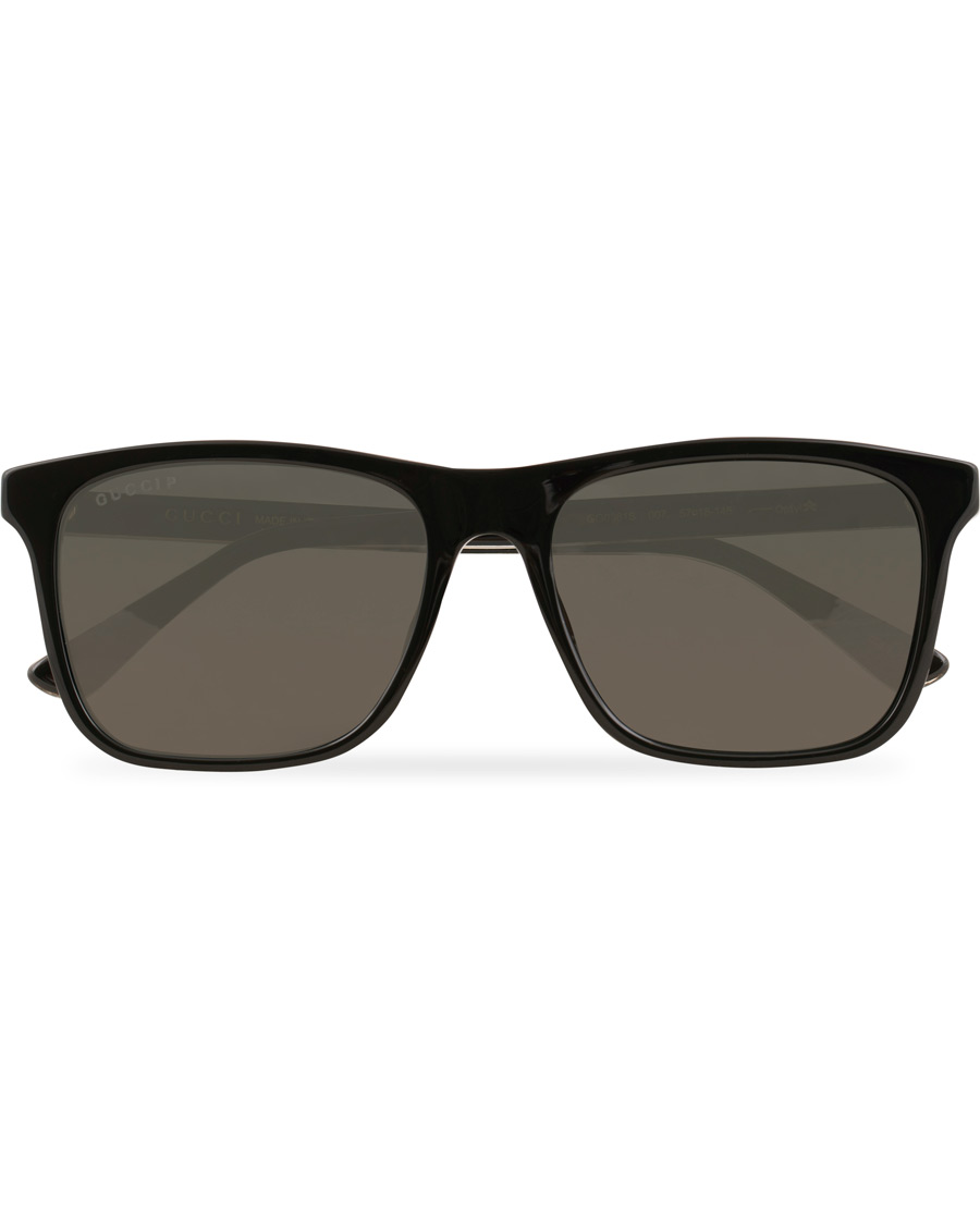 Gucci GG0381S Sunglasses Black/Grey hos CareOfCarl.se