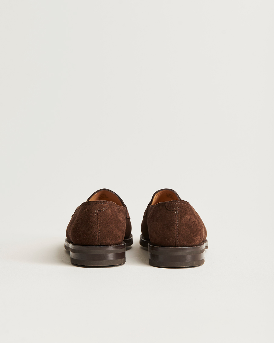 Herr | John Lobb Lopez Penny Loafer Dark Brown Suede | John Lobb | Lopez Penny Loafer Dark Brown Suede