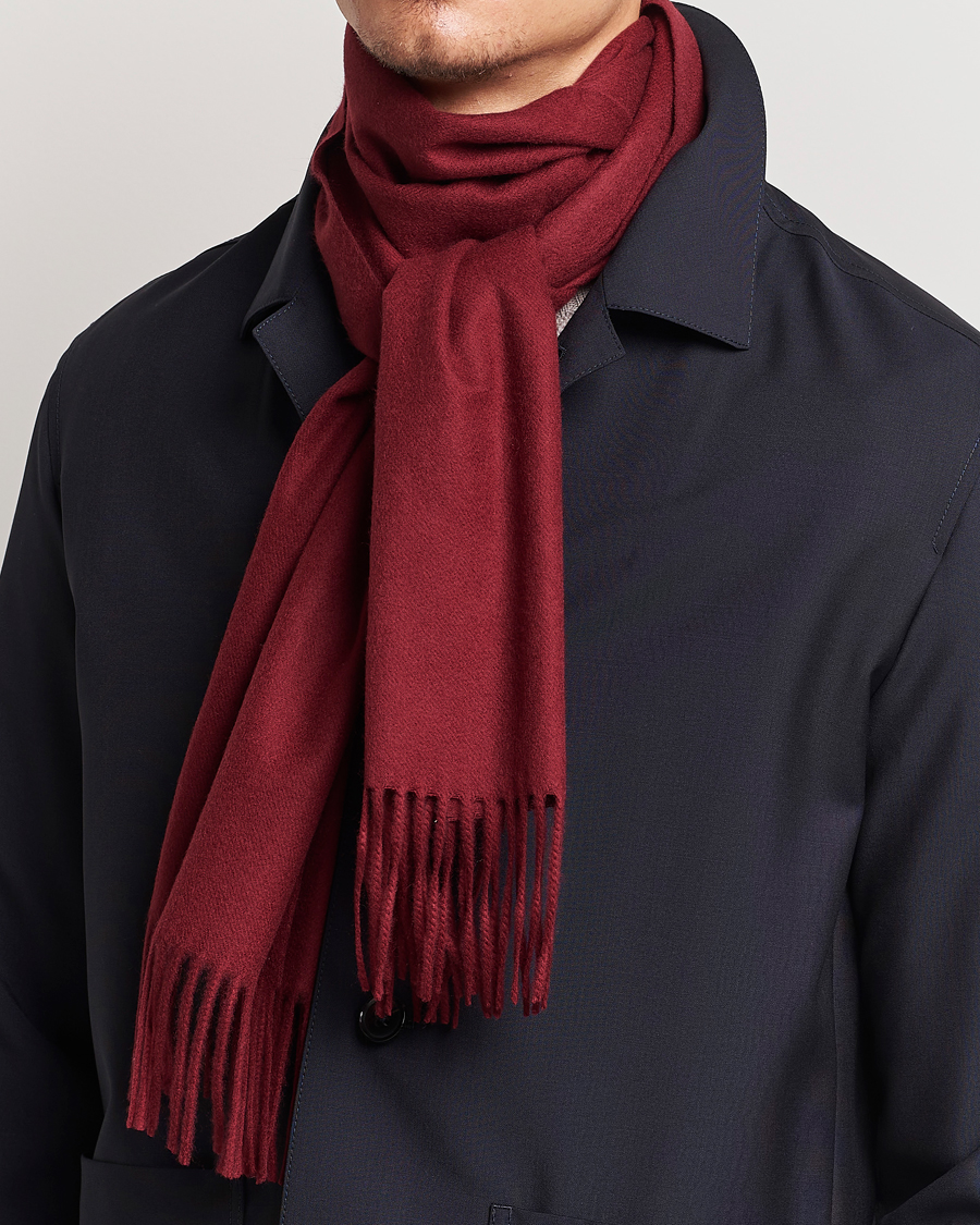 Herre | Skjerf | Piacenza Cashmere | Cashmere Scarf Burgundy