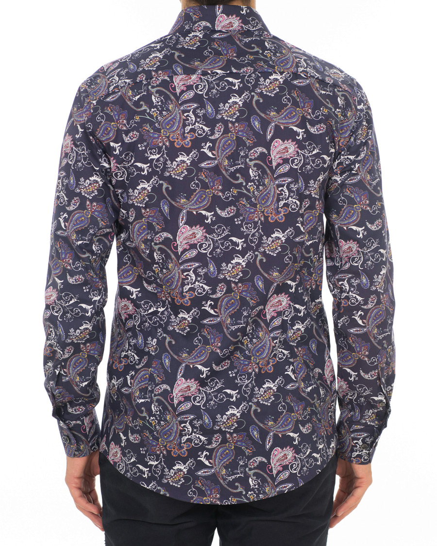 Herr | Skjortor | Eton | Slim Fit Printed Paisley Shirt Navy