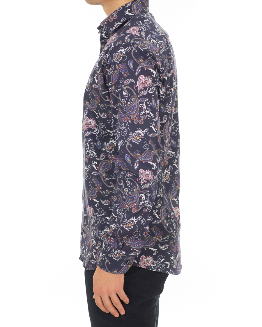 Herr | Skjortor | Eton | Slim Fit Printed Paisley Shirt Navy
