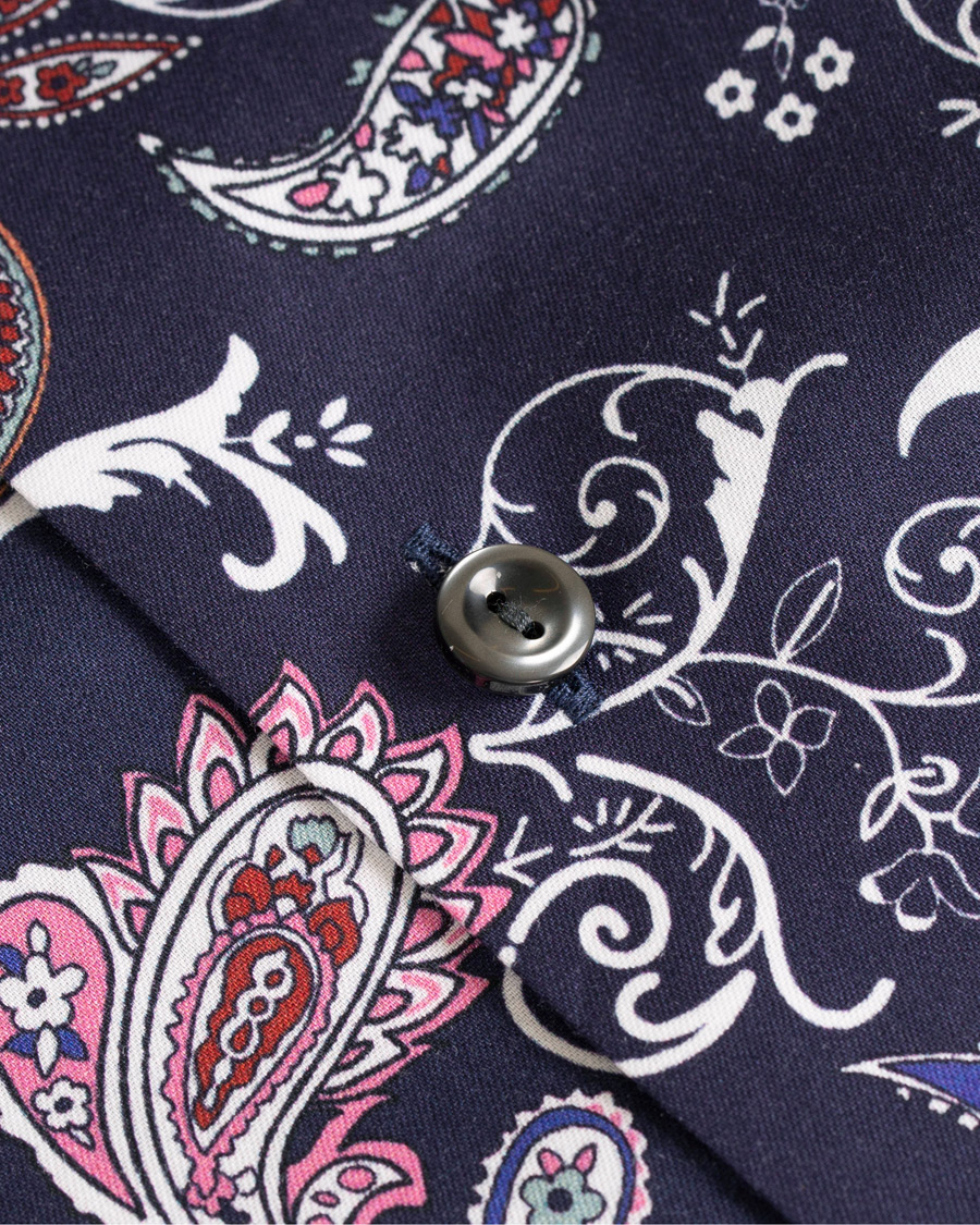 Herr | Skjortor | Eton | Slim Fit Printed Paisley Shirt Navy