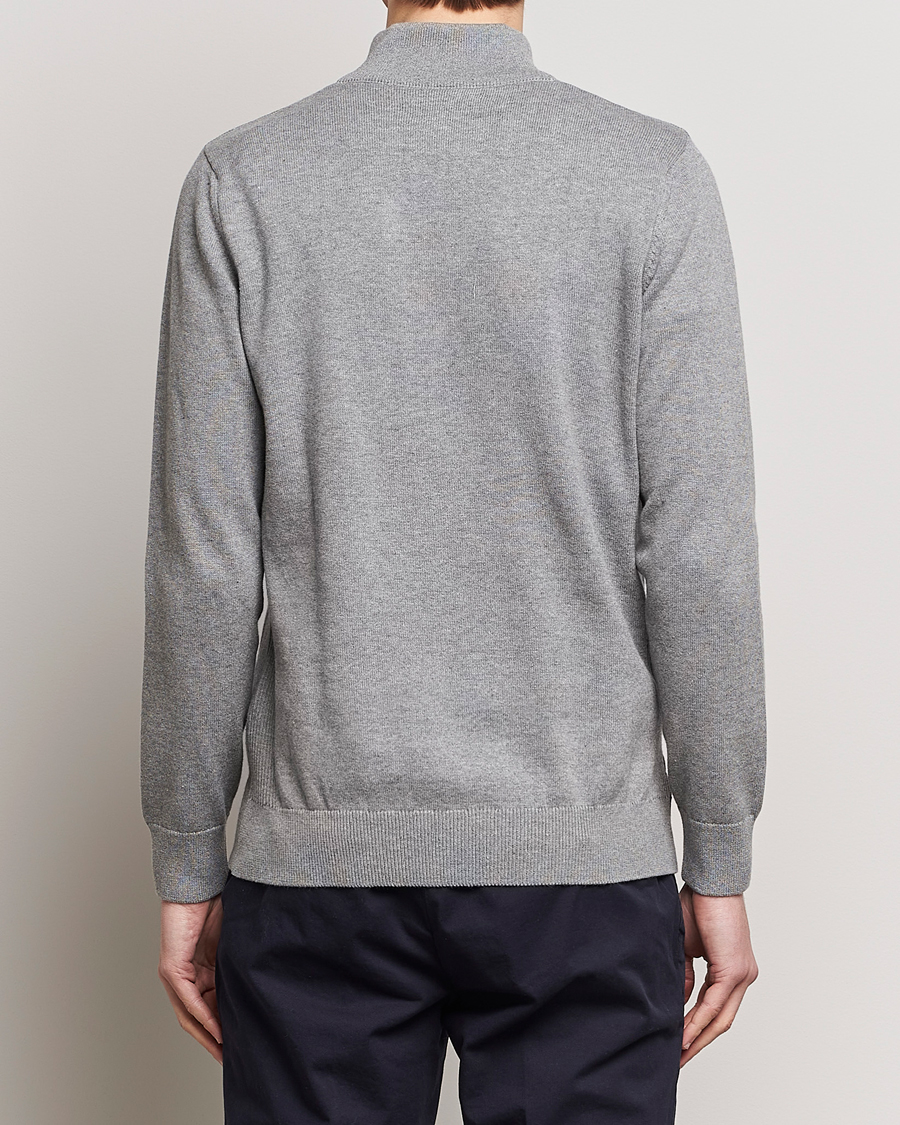 Herr | Tröjor | Barbour Lifestyle | Cotton Half Zip Grey Marl