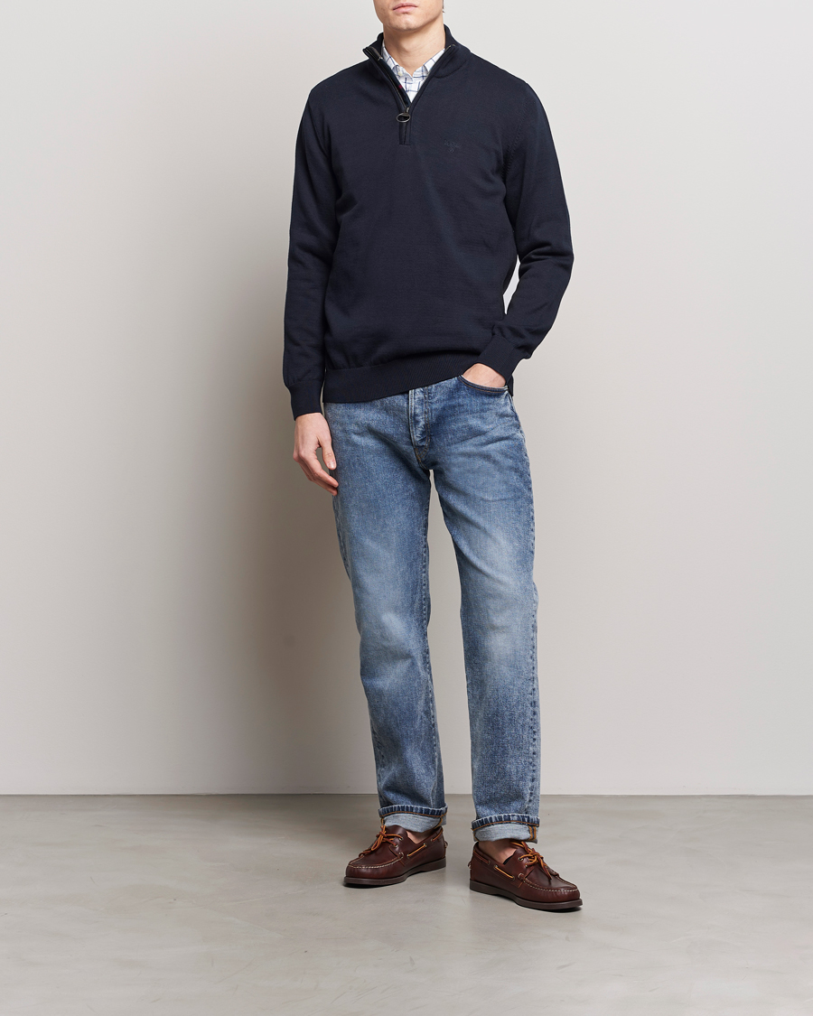 Herr | Tröjor | Barbour Lifestyle | Cotton Half Zip Navy