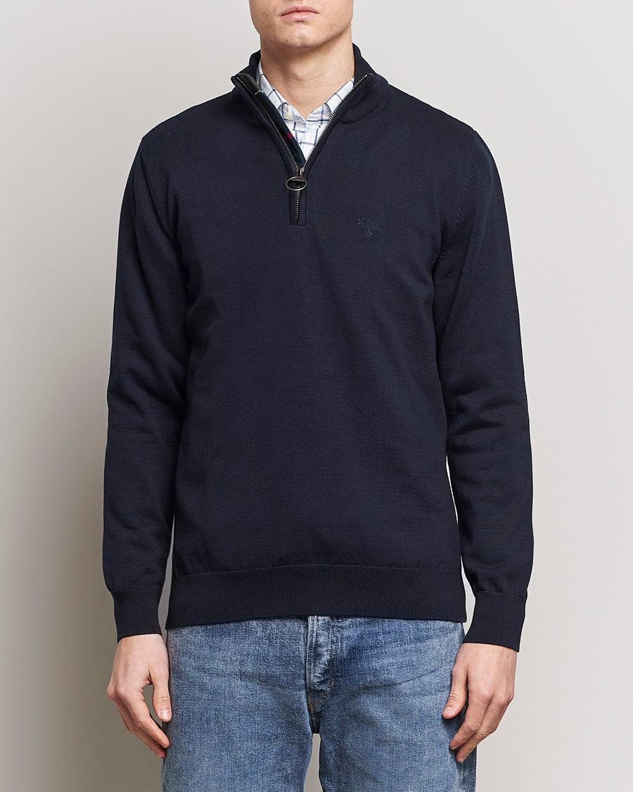 Herr | Tröjor | Barbour Lifestyle | Cotton Half Zip Navy