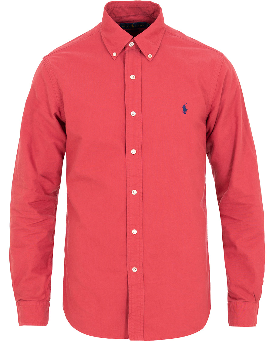 Herr | Skjortor | Polo Ralph Lauren | Slim Fit Garment Dyed Oxford Shirt Chilli Pepper