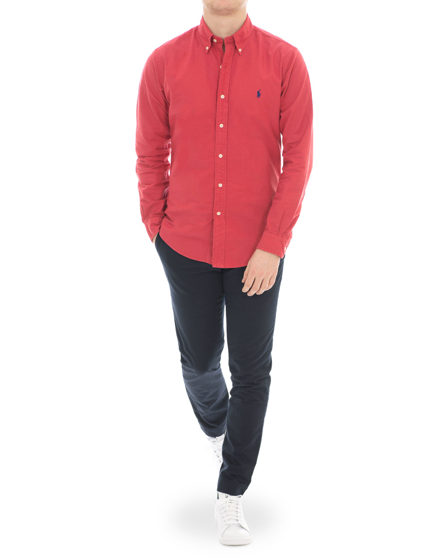 Herr | Skjortor | Polo Ralph Lauren | Slim Fit Garment Dyed Oxford Shirt Chilli Pepper