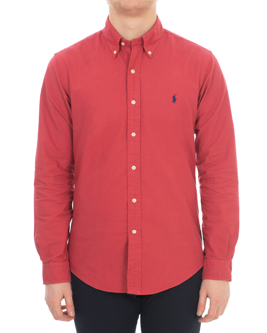 Herr | Skjortor | Polo Ralph Lauren | Slim Fit Garment Dyed Oxford Shirt Chilli Pepper