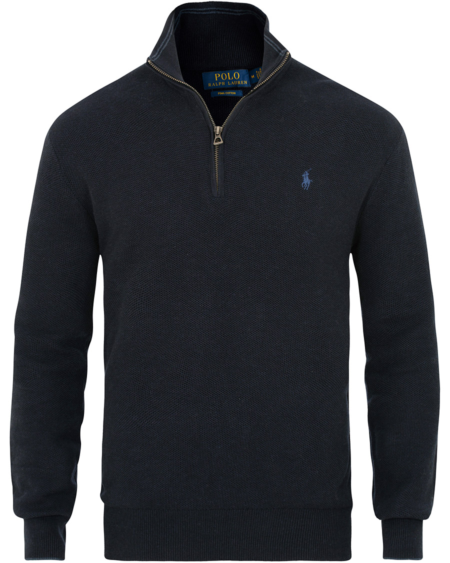 Herr | Tröjor | Polo Ralph Lauren | Texture  Half Zip Navy Heather