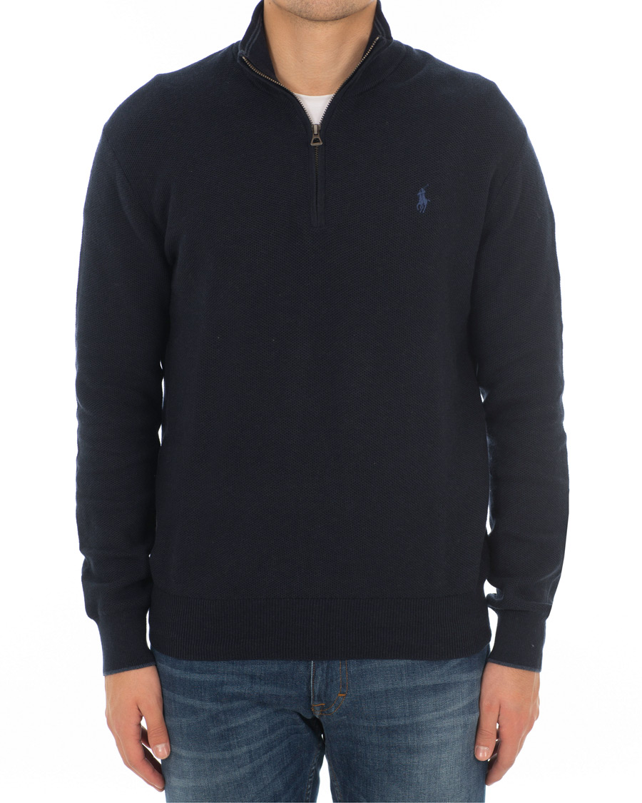 Herr | Tröjor | Polo Ralph Lauren | Texture  Half Zip Navy Heather