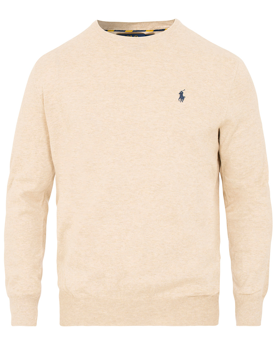 Herr | Tröjor | Polo Ralph Lauren | Pima Cotton Crew Neck Pullover Sand Heather