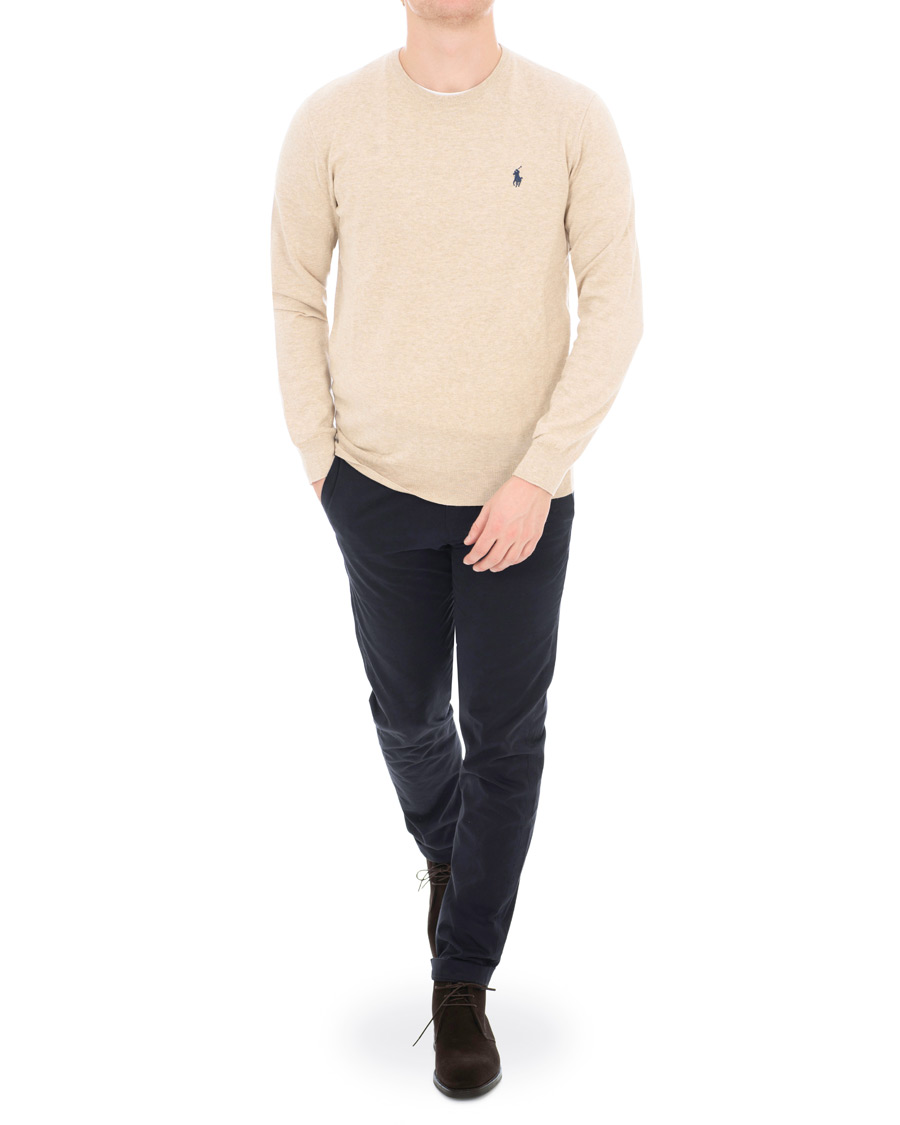 Herr | Tröjor | Polo Ralph Lauren | Pima Cotton Crew Neck Pullover Sand Heather