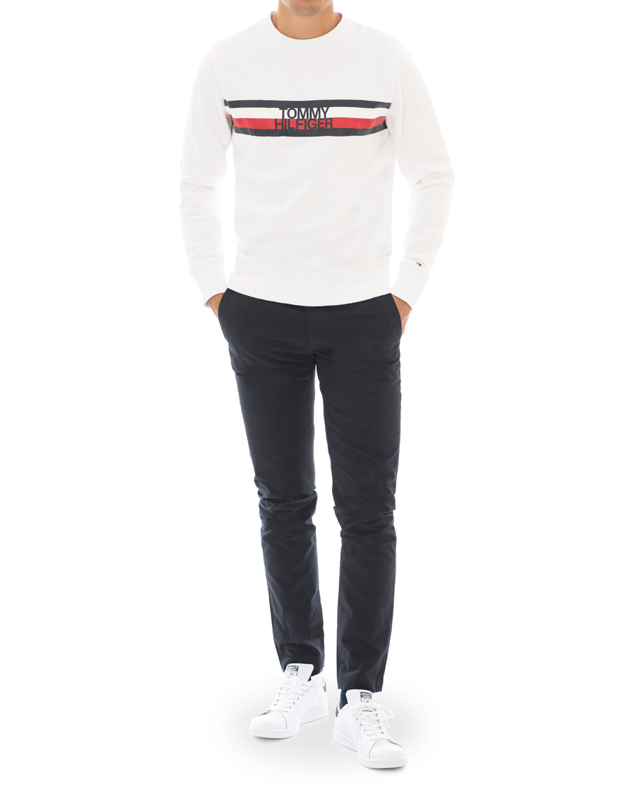 Herr | Tröjor | Tommy Hilfiger | Logo Sweatshirt Bright White