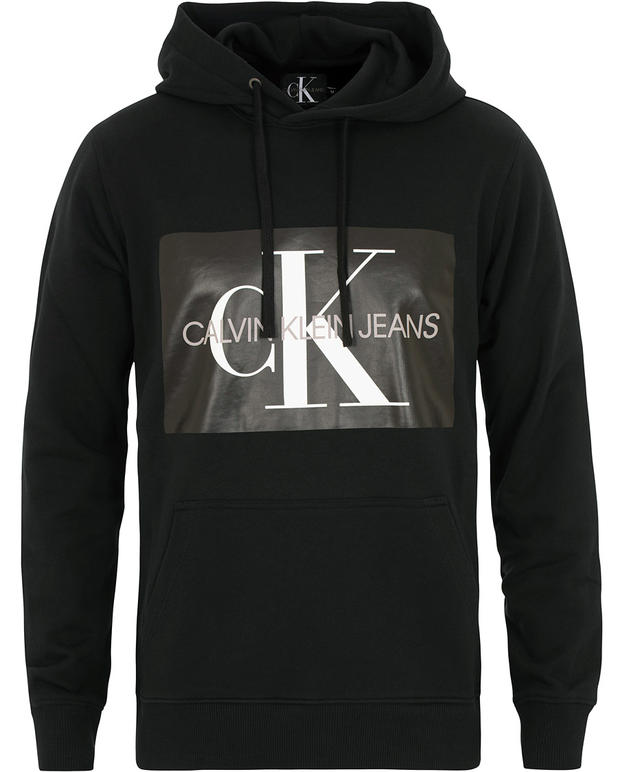 Calvin Klein Jeans Monogram Box Logo Hoodie Black