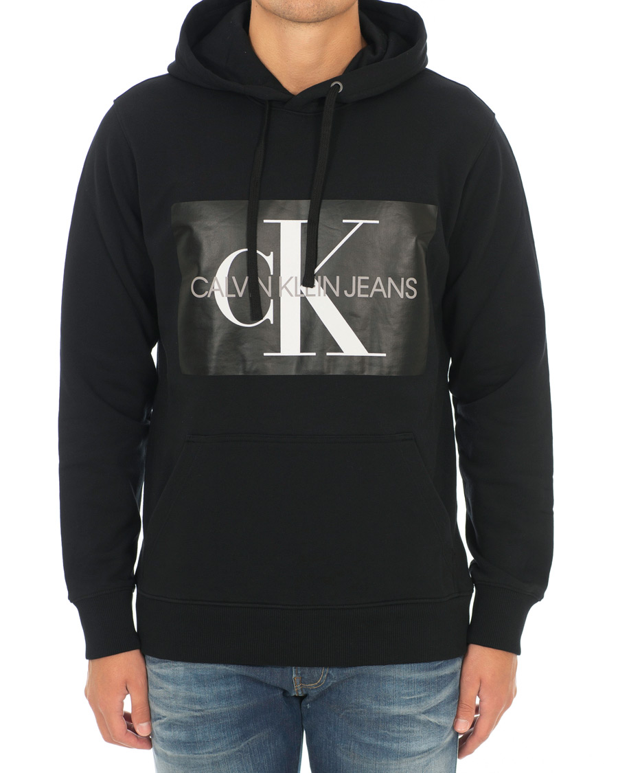 Calvin Klein Jeans Monogram Box Logo Hoodie Black