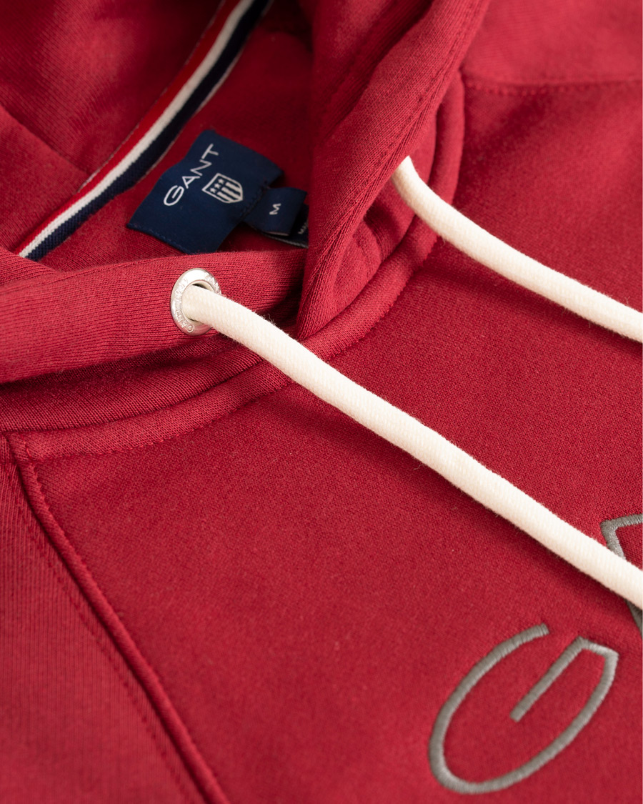 Herr | Tröjor | GANT | Shield Hoodie Mahogany Red