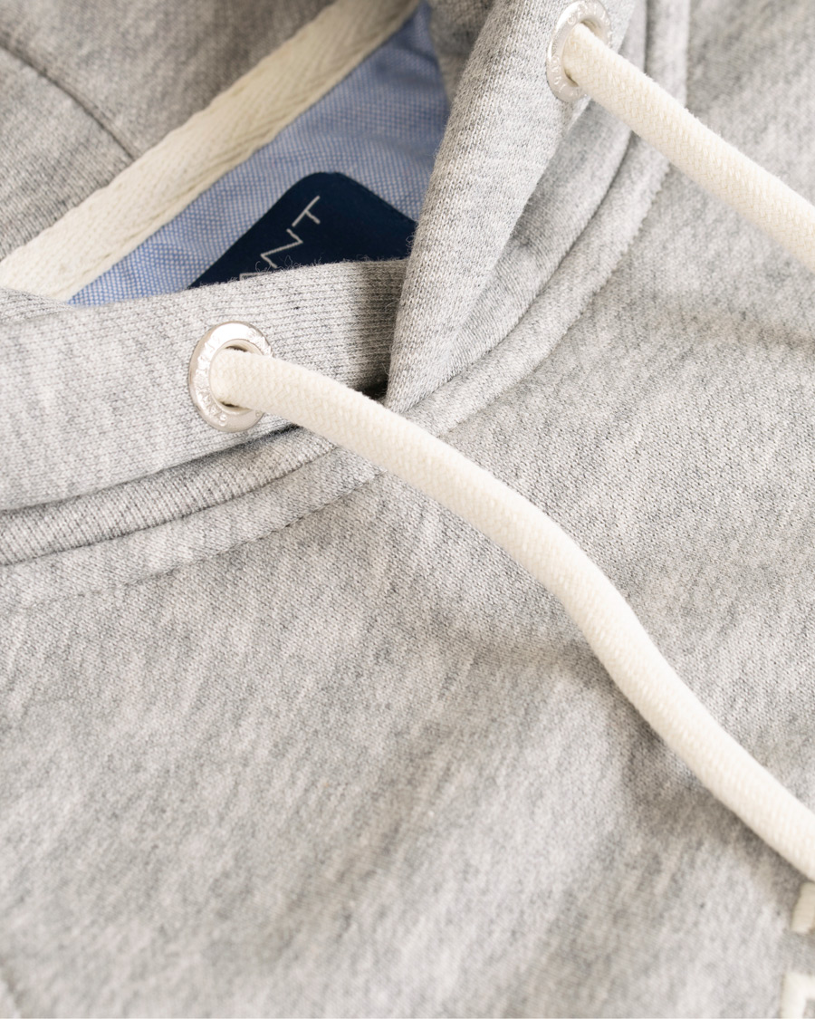 Herr | Tröjor | GANT | Logo Hoodie Grey Melange