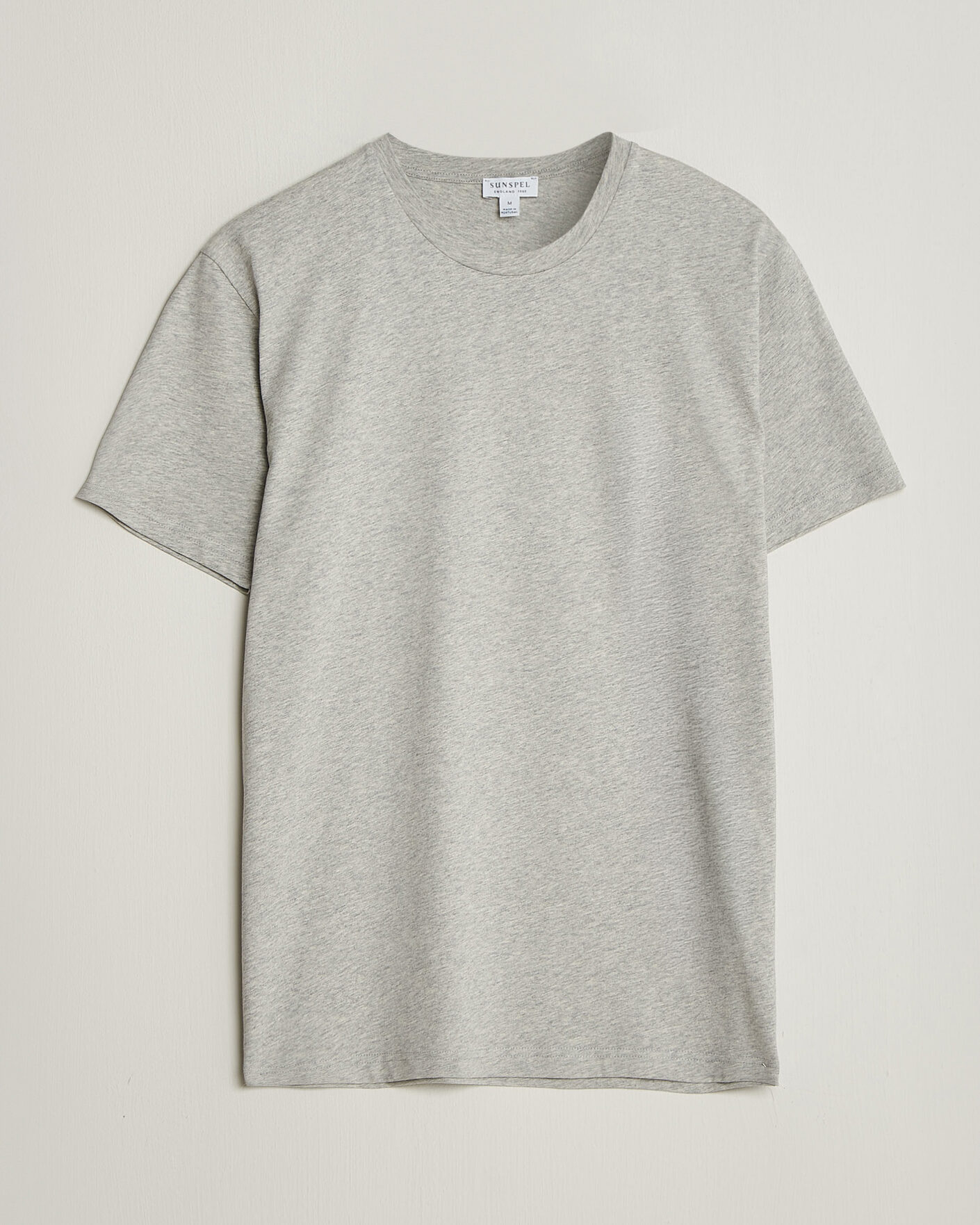 Herr | T-Shirts | Sunspel | Riviera Midweight T-Shirt Grey Melange