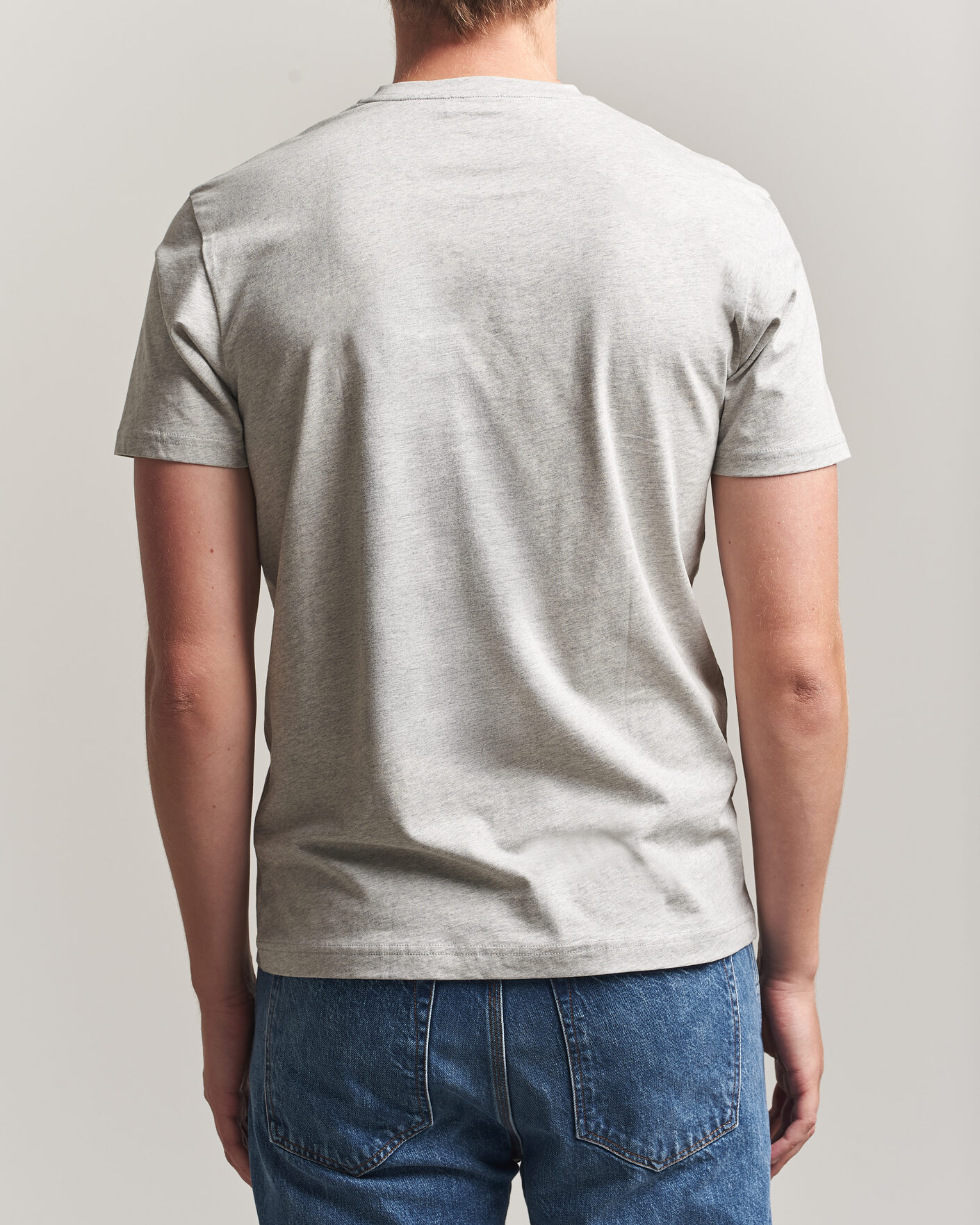 Herr | T-Shirts | Sunspel | Riviera Midweight T-Shirt Grey Melange