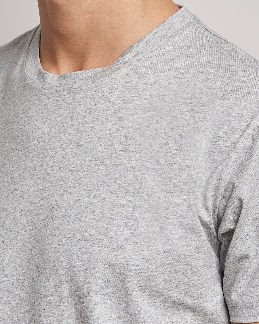 Herr | T-Shirts | Sunspel | Riviera Midweight T-Shirt Grey Melange