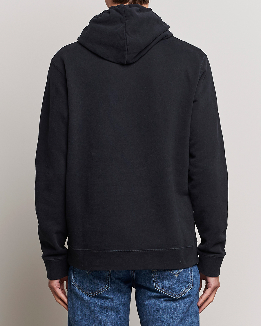 Herr | Tröjor | Sunspel | Loopback Hoodie Black